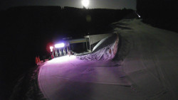 Modrá sjezdovka - dojezd k lanové dráze