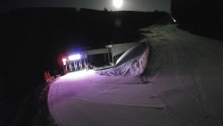 Modrá sjezdovka - dojezd k lanové dráze