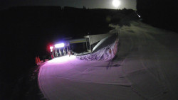 Modrá sjezdovka - dojezd k lanové dráze