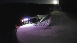 Modrá sjezdovka - dojezd k lanové dráze