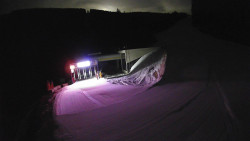 Modrá sjezdovka - dojezd k lanové dráze