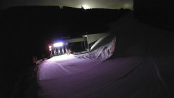 Modrá sjezdovka - dojezd k lanové dráze