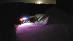 Modrá sjezdovka - dojezd k lanové dráze