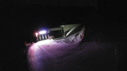 Modrá sjezdovka - dojezd k lanové dráze