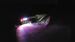 Modrá sjezdovka - dojezd k lanové dráze