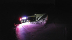 Modrá sjezdovka - dojezd k lanové dráze