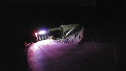 Modrá sjezdovka - dojezd k lanové dráze