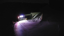 Modrá sjezdovka - dojezd k lanové dráze