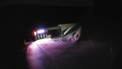 Modrá sjezdovka - dojezd k lanové dráze