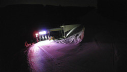 Modrá sjezdovka - dojezd k lanové dráze