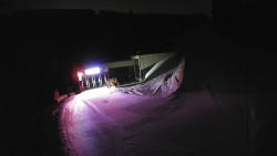 Modrá sjezdovka - dojezd k lanové dráze