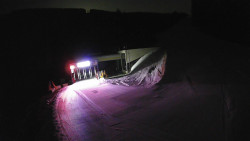 Modrá sjezdovka - dojezd k lanové dráze