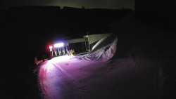 Modrá sjezdovka - dojezd k lanové dráze