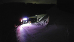 Modrá sjezdovka - dojezd k lanové dráze