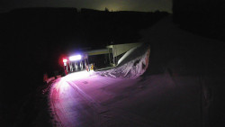 Modrá sjezdovka - dojezd k lanové dráze