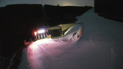 Modrá sjezdovka - dojezd k lanové dráze