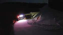 Modrá sjezdovka - dojezd k lanové dráze