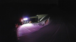 Modrá sjezdovka - dojezd k lanové dráze