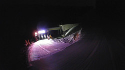 Modrá sjezdovka - dojezd k lanové dráze