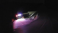 Modrá sjezdovka - dojezd k lanové dráze