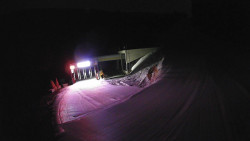 Modrá sjezdovka - dojezd k lanové dráze