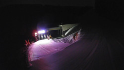 Modrá sjezdovka - dojezd k lanové dráze