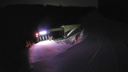 Modrá sjezdovka - dojezd k lanové dráze