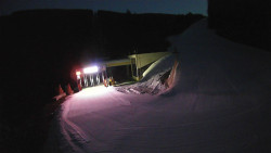 Modrá sjezdovka - dojezd k lanové dráze