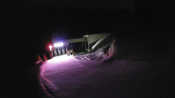 Modrá sjezdovka - dojezd k lanové dráze