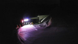 Modrá sjezdovka - dojezd k lanové dráze