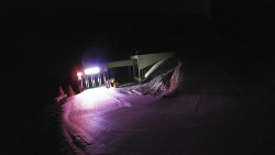 Modrá sjezdovka - dojezd k lanové dráze