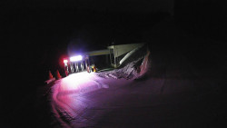 Modrá sjezdovka - dojezd k lanové dráze