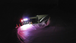 Modrá sjezdovka - dojezd k lanové dráze