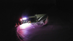 Modrá sjezdovka - dojezd k lanové dráze