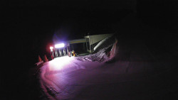 Modrá sjezdovka - dojezd k lanové dráze