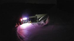 Modrá sjezdovka - dojezd k lanové dráze