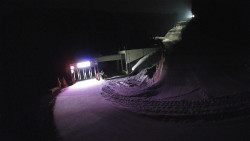 Modrá sjezdovka - dojezd k lanové dráze