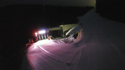 Modrá sjezdovka - dojezd k lanové dráze