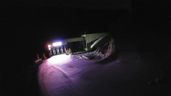 Modrá sjezdovka - dojezd k lanové dráze