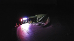 Modrá sjezdovka - dojezd k lanové dráze