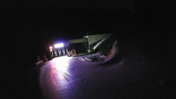 Modrá sjezdovka - dojezd k lanové dráze