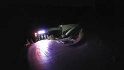 Modrá sjezdovka - dojezd k lanové dráze