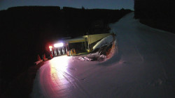 Modrá sjezdovka - dojezd k lanové dráze