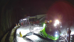 Modrá sjezdovka - dojezd k lanové dráze