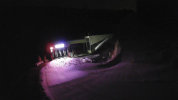 Modrá sjezdovka - dojezd k lanové dráze