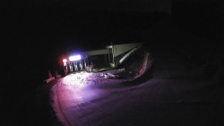 Modrá sjezdovka - dojezd k lanové dráze