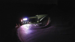 Modrá sjezdovka - dojezd k lanové dráze