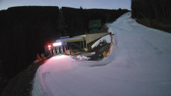 Modrá sjezdovka - dojezd k lanové dráze