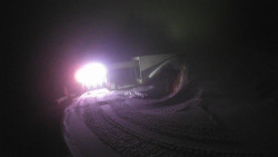 Modrá sjezdovka - dojezd k lanové dráze