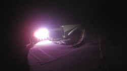 Modrá sjezdovka - dojezd k lanové dráze